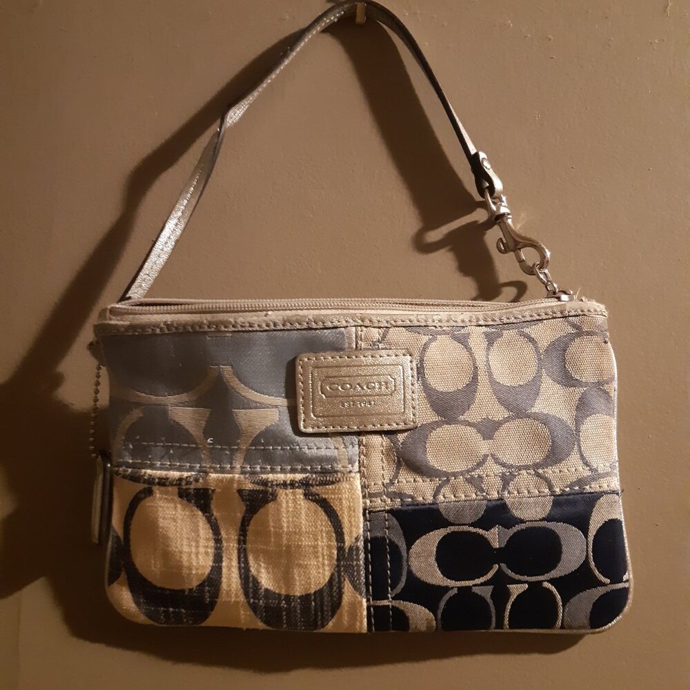 Coach y2k denim wristlet